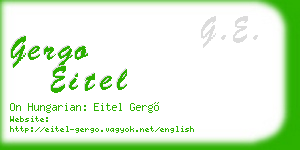 gergo eitel business card